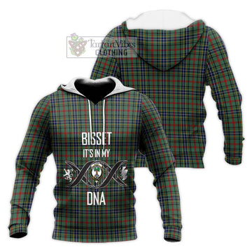 Bisset Tartan Knitted Hoodie with Family Crest DNA In Me Style Unisex Knitted Pullover Hoodie - Tartan Vibes Clothing