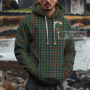 Bisset Tartan Cotton Hoodie with Family Crest Zip Hoodie - Tartan Vibes Clothing