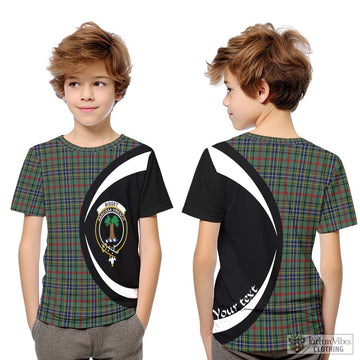 Bisset Tartan Kid T-Shirt with Family Crest Circle Style Youth XL Size14 - Tartan Vibes Clothing