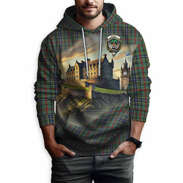 Bisset Tartan Family Crest Hoodie with Scottish Ancient Castle Style Pullover Hoodie - Tartan Vibes Clothing