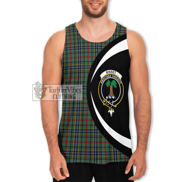 Bisset Tartan Men's Tank Top with Family Crest Circle Style Men - Tartan Vibes Clothing