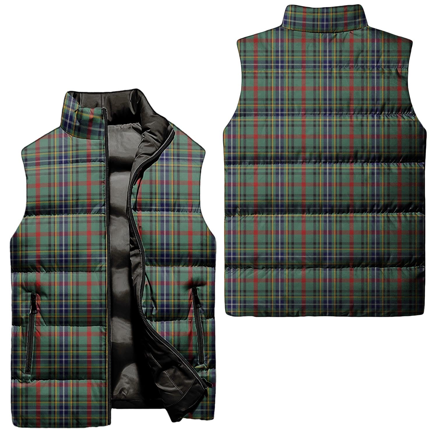 Bisset Tartan Sleeveless Puffer Jacket Unisex - Tartan Vibes Clothing