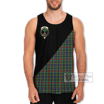 Bisset Tartan Men's Tank Top with Family Crest and Military Logo Style Men - Tartan Vibes Clothing
