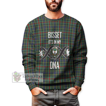Bisset Tartan Sweatshirt with Family Crest DNA In Me Style Unisex - Tartan Vibes Clothing