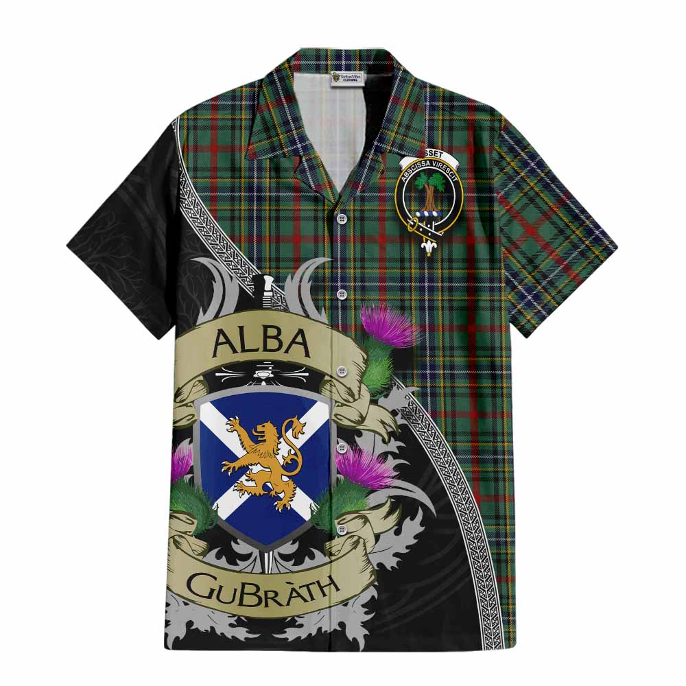 Bisset Tartan Family Crest Hawaiian Shirt Lion Rampant Royal Thistle Shield Celtic Inspired Kid - Tartan Vibes Clothing