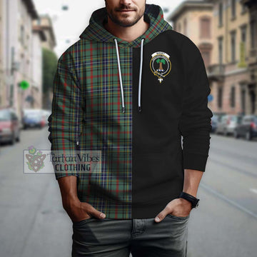 Bisset Tartan Hoodie with Family Crest and Half Of Me Style Zip Hoodie - Tartan Vibes Clothing