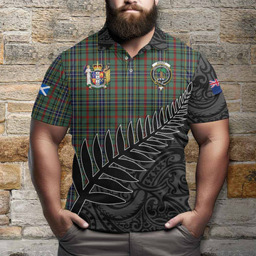 Bisset Crest Tartan Polo Shirt with New Zealand Silver Fern Half Style Kid - Tartan Vibes Clothing