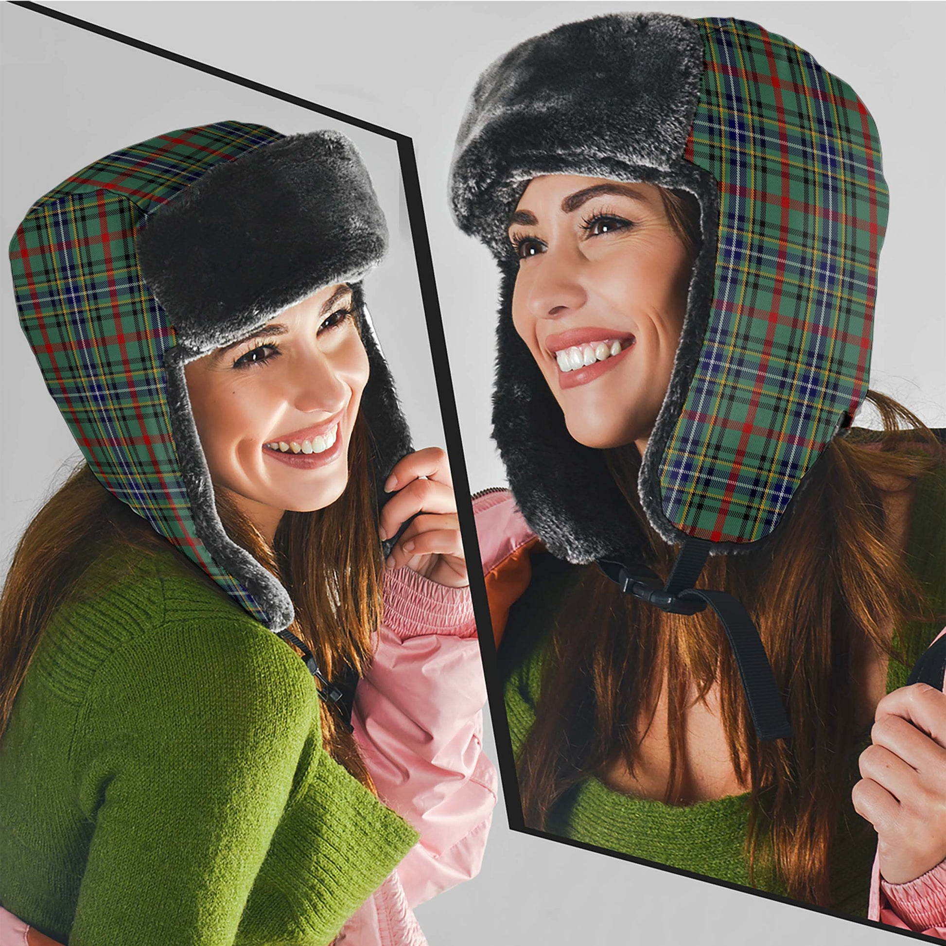 Bisset Tartan Winter Trapper Hat Winter Trapper Hat Universal Fit Circumference 22.8in (58cm) - Tartan Vibes Clothing