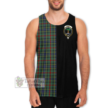 Bisset Tartan Men's Tank Top with Family Crest and Half Of Me Style Men - Tartan Vibes Clothing