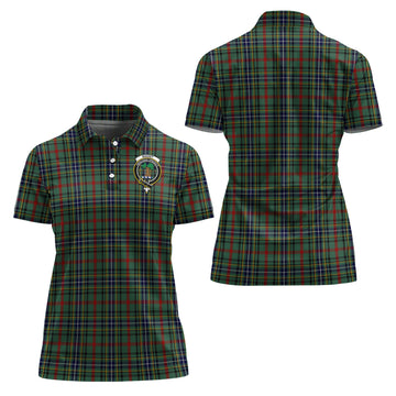 Bisset Tartan Polo Shirt with Family Crest For Women Women - Tartan Vibes Clothing