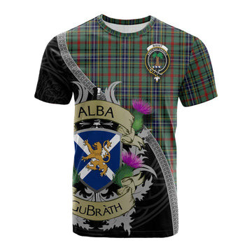 Tartan Vibes Clothing Bisset Tartan Family Crest Cotton T-shirt Lion Rampant Royal Thistle Shield Celtic Inspired
