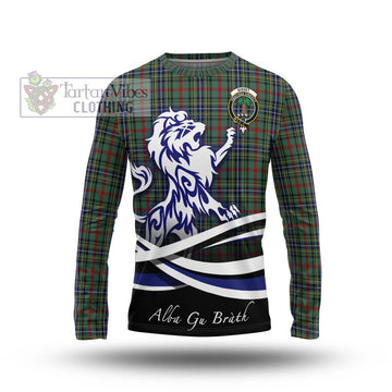 Bisset Tartan Long Sleeve T-Shirt with Alba Gu Brath Regal Lion Emblem Unisex - Tartan Vibes Clothing