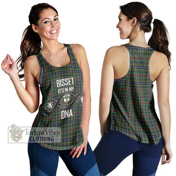 Bisset Tartan Women's Racerback Tanks with Family Crest DNA In Me Style 4XL - Tartan Vibes Clothing