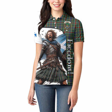 Bisset Crest Tartan Women's Polo Shirt Inspired by the Freedom of Scottish Warrior Women - Tartan Vibes Clothing