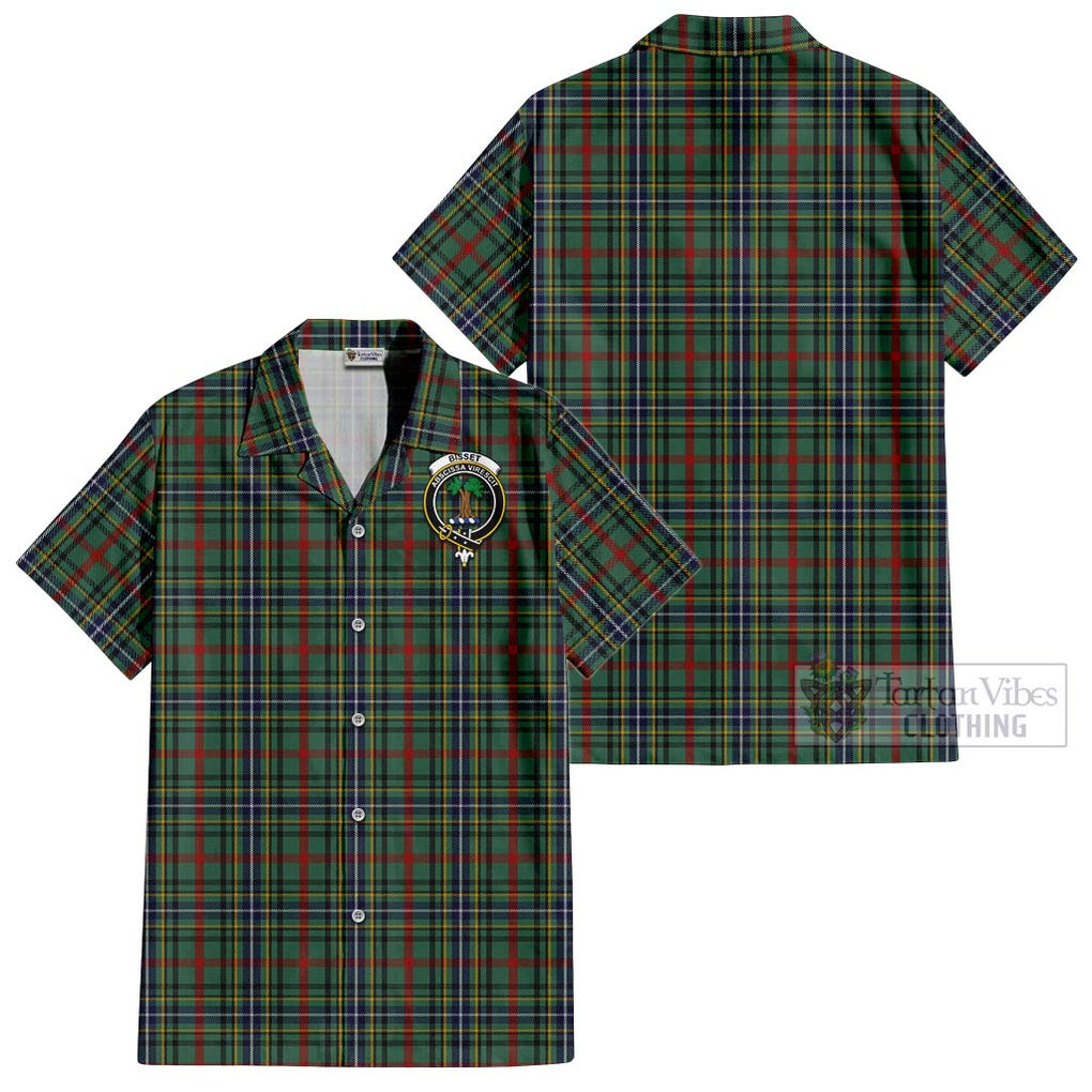 Bisset Tartan Cotton Hawaiian Shirt with Family Crest - Tartan Vibes Clothing