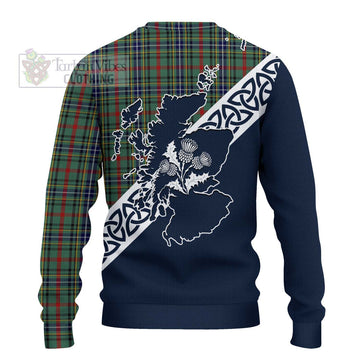 Bisset Tartan Ugly Sweater Featuring Thistle and Scotland Map - Tartan Vibes Clothing
