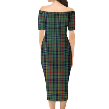 Bisset Tartan Off Shoulder Lady Dress
