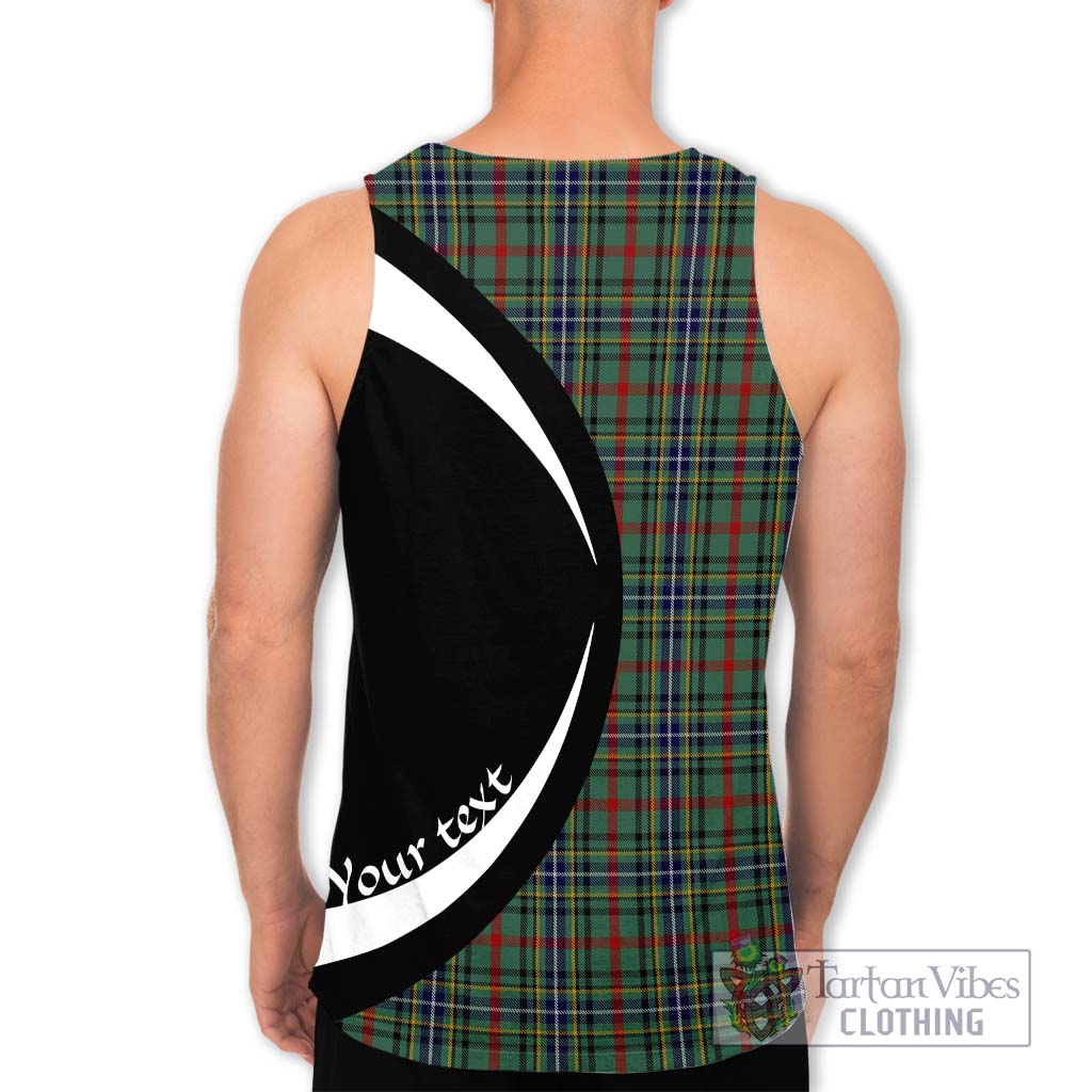 Bisset Tartan Men's Tank Top with Family Crest Circle Style - Tartan Vibes Clothing