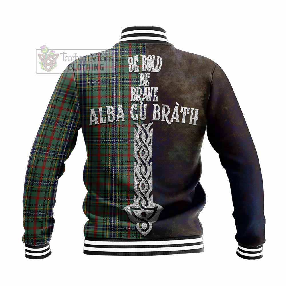 Bisset Tartan Family Crest Baseball Jacket Alba Gu Brath Be Brave Lion Ancient Style - Tartan Vibes Clothing