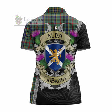 Bisset Tartan Family Crest Women's Polo Shirt Lion Rampant Royal Thistle Shield Celtic Inspired - Tartan Vibes Clothing