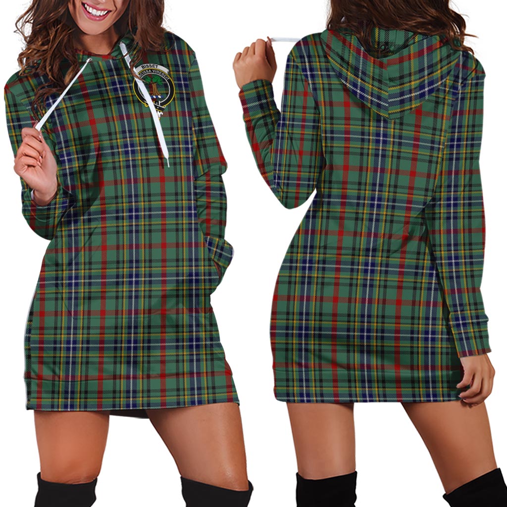 Bisset Tartan Hoodie Dress with Family Crest - Tartan Vibes Clothing