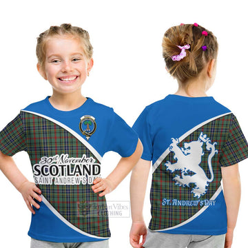 Bisset Family Crest Tartan Kid T-Shirt Celebrate Saint Andrew's Day in Style - Tartan Vibes Clothing