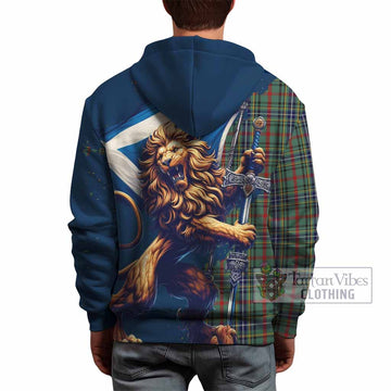Bisset Tartan Family Crest Hoodie with Scottish Majestic Lion - Tartan Vibes Clothing