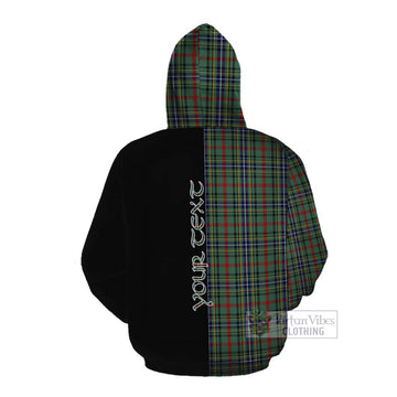 Bisset Tartan Cotton Hoodie with Family Crest and Half Of Me Style Pullover Hoodie - Tartan Vibes Clothing