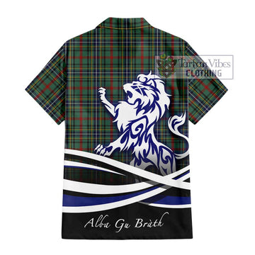 Bisset Tartan Hawaiian Shirt with Alba Gu Brath Regal Lion Emblem - Tartan Vibes Clothing