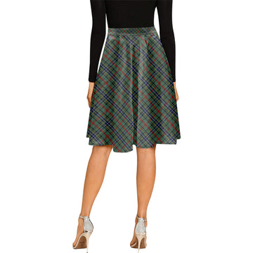 Bisset Tartan Melete Pleated Midi Skirt Cross Style