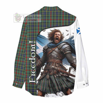 Bisset Crest Tartan Women's Casual Shirt Inspired by the Freedom of Scottish Warrior - Tartan Vibes Clothing