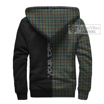 Bisset Tartan Sherpa Hoodie with Family Crest and Half Of Me Style - Tartan Vibes Clothing