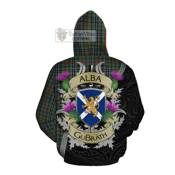 Bisset Tartan Family Crest Cotton Hoodie Lion Rampant Royal Thistle Shield Celtic Inspired Pullover Hoodie - Tartan Vibes Clothing