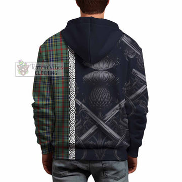 Bisset Tartan Hoodie with Family Crest Cross Sword Thistle Celtic Vibes - Tartan Vibes Clothing