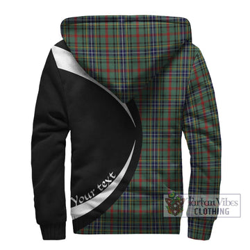 Bisset Tartan Sherpa Hoodie with Family Crest Circle Style - Tartan Vibes Clothing