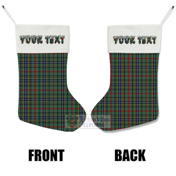 Bisset Tartan Christmas Stocking with Personalized Text
