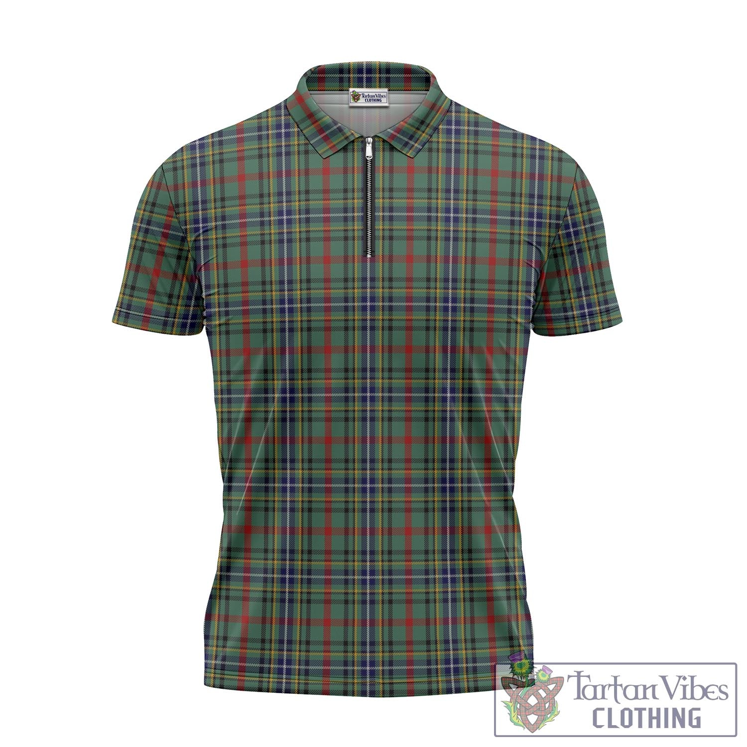 Bisset Tartan Zipper Polo Shirt - Tartan Vibes Clothing