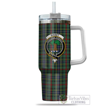 Bisset Tartan and Family Crest Tumbler with Handle