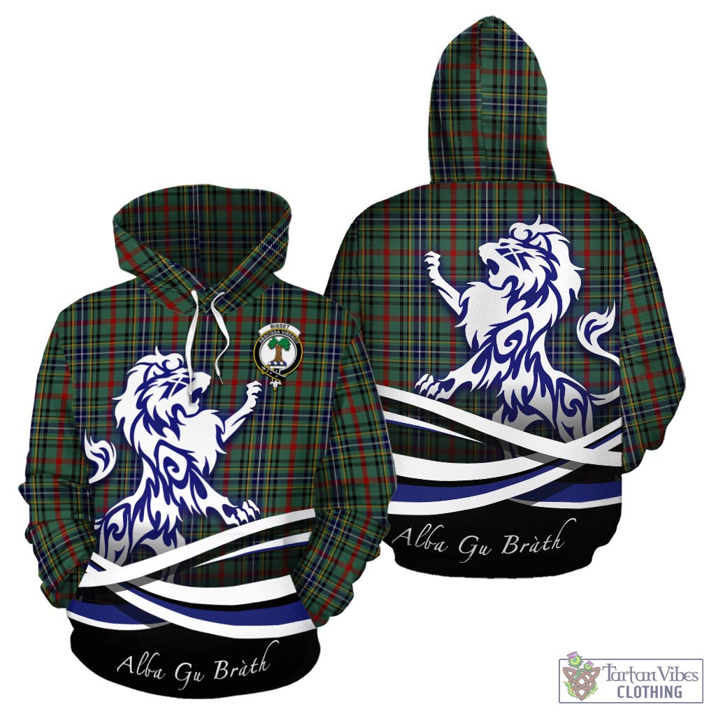 Bisset Tartan Hoodie with Alba Gu Brath Regal Lion Emblem - Tartan Vibes Clothing
