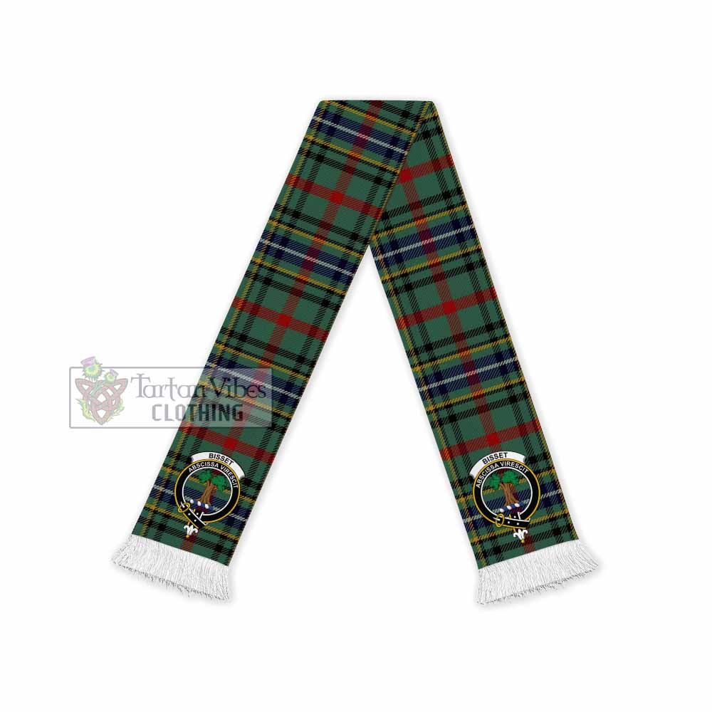 Bisset Tartan Ruffneck Scarf with Family Crest - Tartan Vibes Clothing