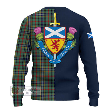 Bisset Tartan Ugly Sweater Alba with Scottish Lion Royal Arm Half Style - Tartan Vibes Clothing
