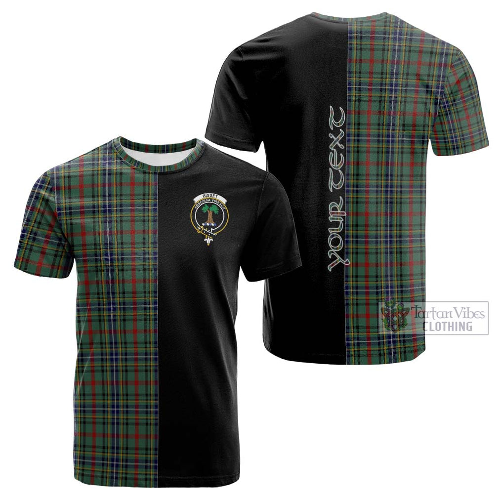 Tartan Vibes Clothing Bisset Tartan Cotton T-shirt with Family Crest and Half Of Me Style