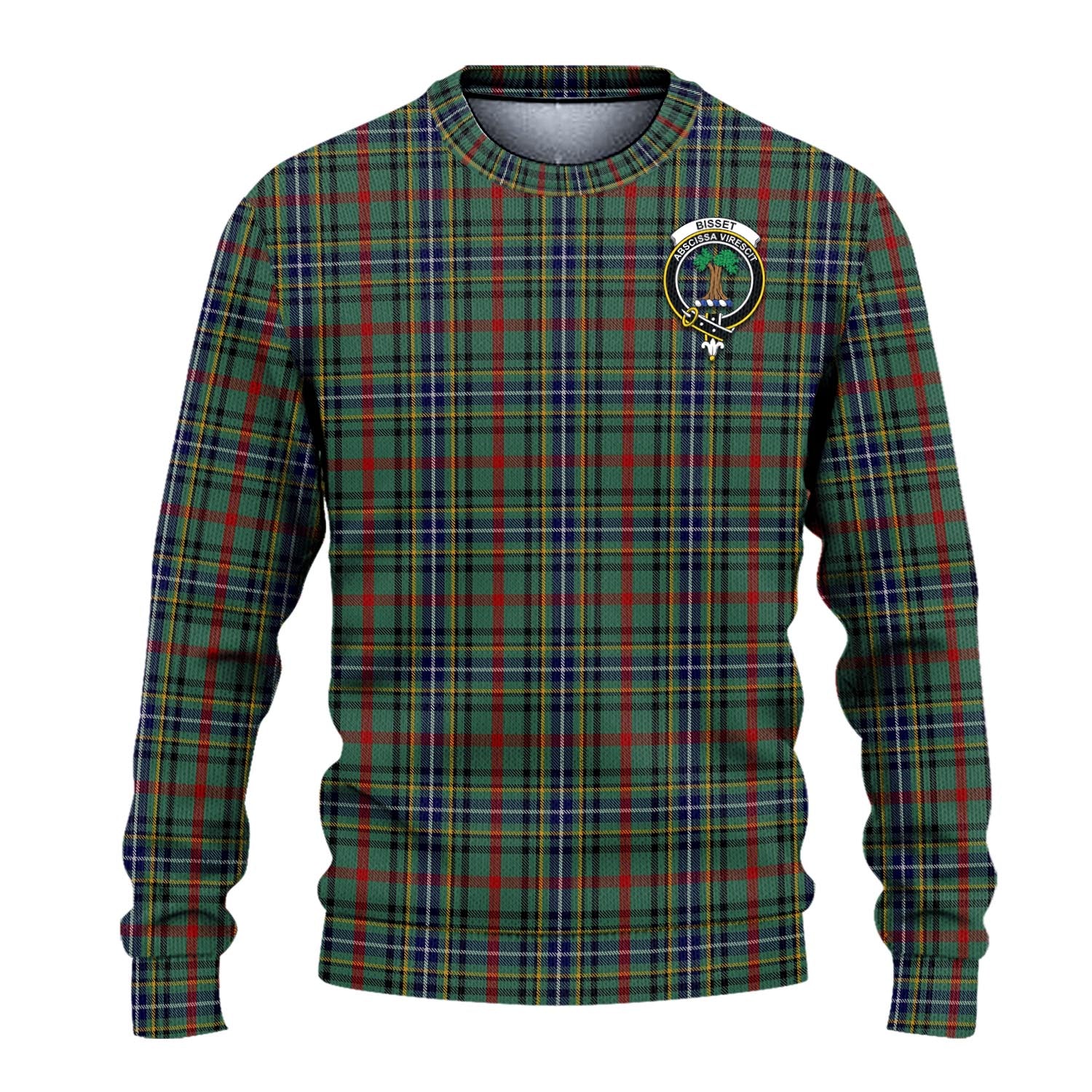 Bisset Tartan Ugly Sweater with Family Crest - Tartan Vibes Clothing
