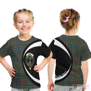 Bisset Tartan Kid T-Shirt with Family Crest Circle Style - Tartan Vibes Clothing