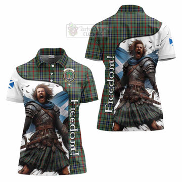 Bisset Crest Tartan Women's Polo Shirt Inspired by the Freedom of Scottish Warrior - Tartan Vibes Clothing