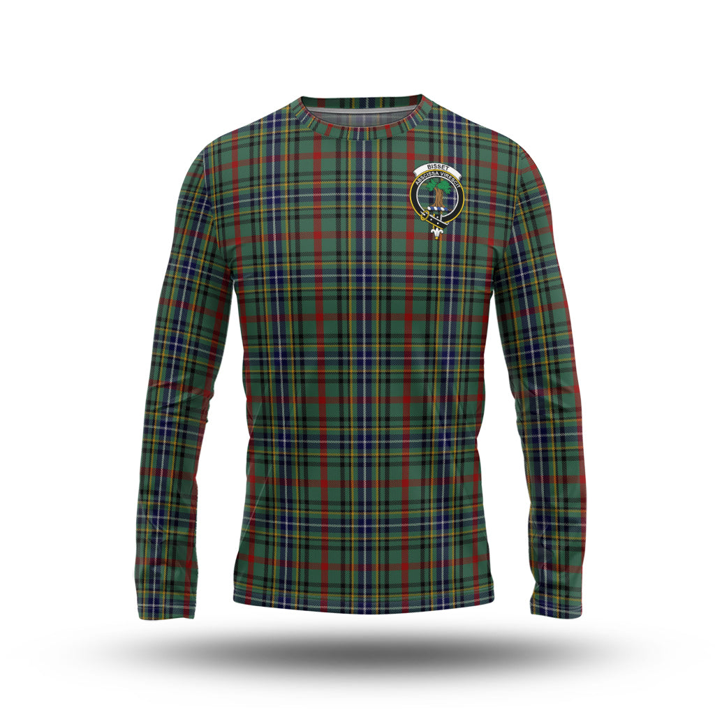 Bisset Tartan Long Sleeve T-Shirt with Family Crest - Tartan Vibes Clothing