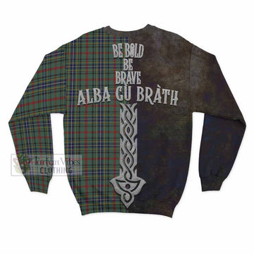 Bisset Tartan Family Crest Sweatshirt Alba Gu Brath Be Brave Lion Ancient Style - Tartan Vibes Clothing