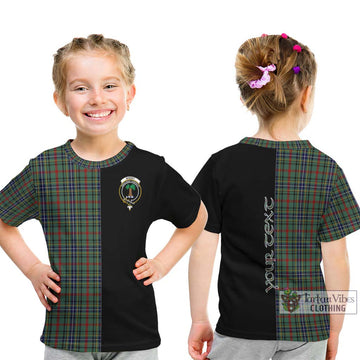 Bisset Tartan Kid T-Shirt with Family Crest and Half Of Me Style - Tartan Vibes Clothing