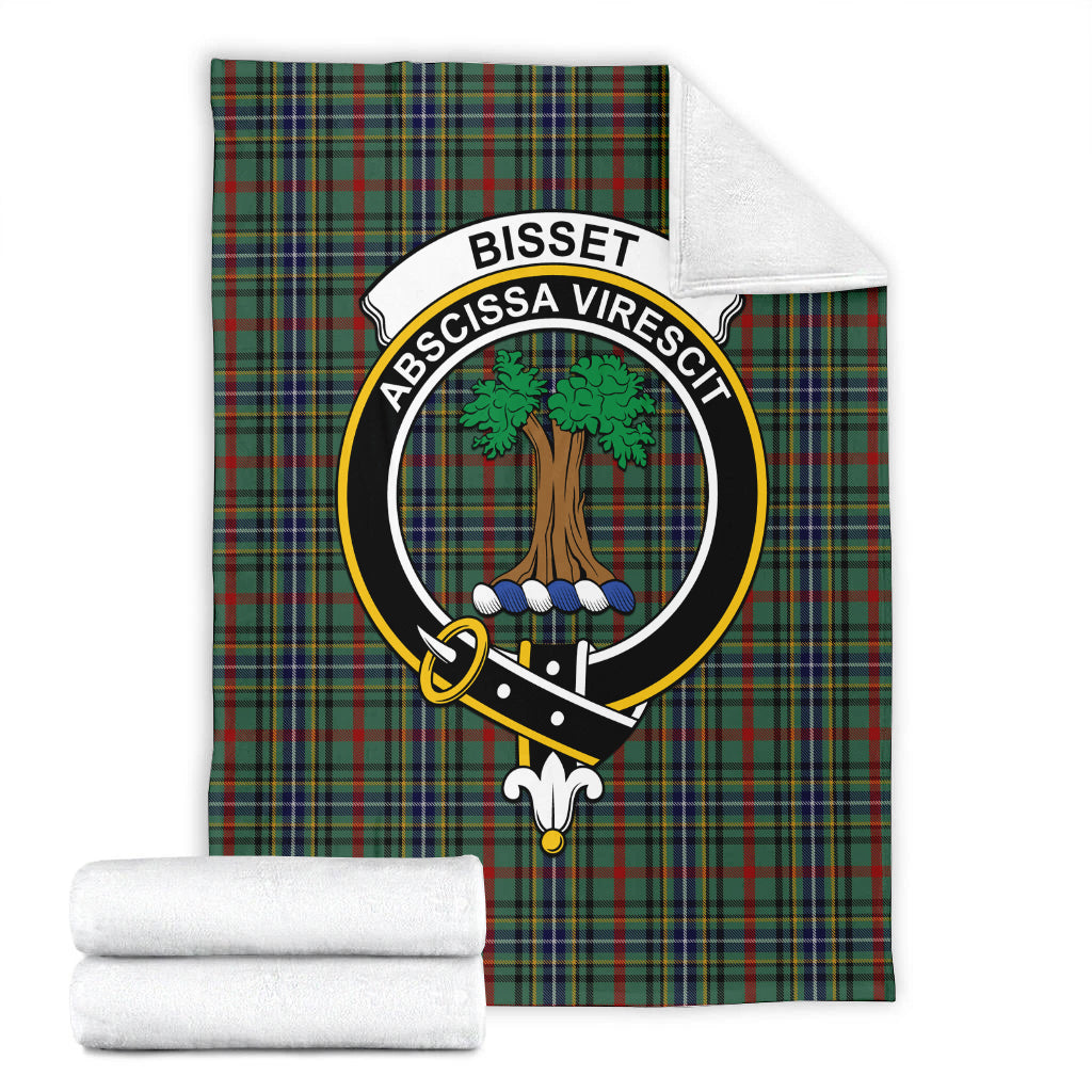 Bisset Tartan Blanket with Family Crest - Tartan Vibes Clothing