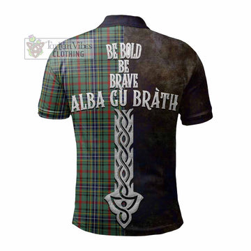 Bisset Tartan Family Crest Polo Shirt Alba Gu Brath Be Brave Lion Ancient Style - Tartan Vibes Clothing